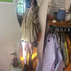 100% Silk- Vintage Oversized Button Down